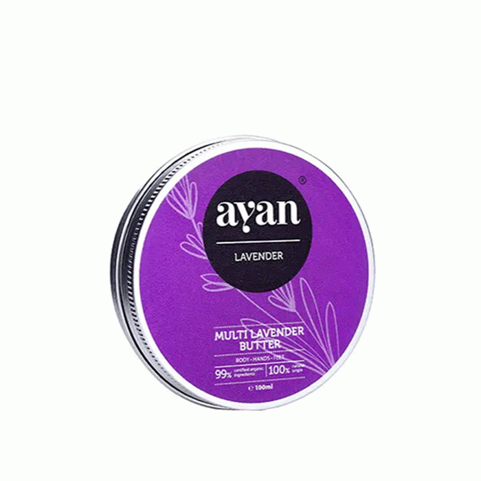 МНОГОФУНКЦИОНАЛНО МАСЛО С ЛАВАНДУЛА ЗА ТЯЛО, РЪЦЕ И КРАКА 100 мл. / AYAN MULTI LAVENDER BUTTER FOR BODY, HANDS AND FEET