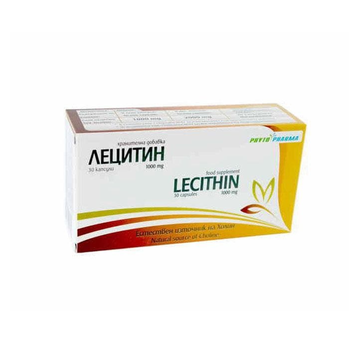 ЛЕЦИТИН капсули 1000 мг. 30 броя / PHYTOPHARMA LECITHIN | Drugstore BG