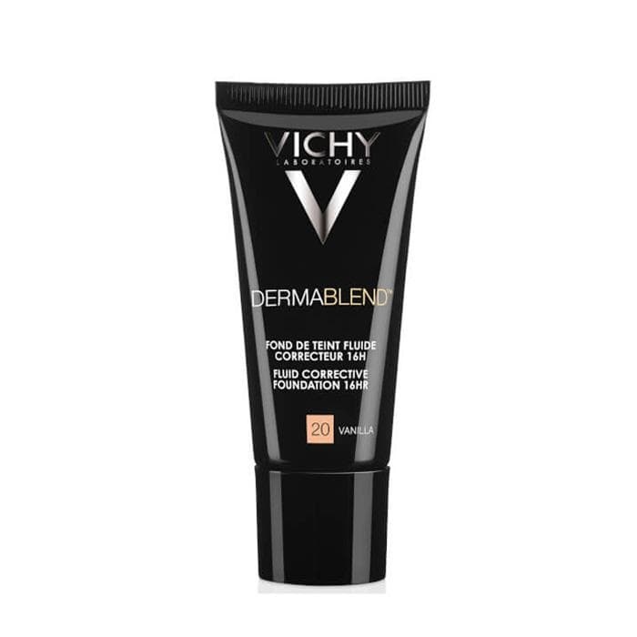 ВИШИ DERMABLEND КОРИГИРАЩ ФОН ДЬО ТЕН ФЛУИД - 20 ВАНИЛИЯ 30 мл. / VICHY DERMABLEND FLUID CORRECTIVE FOUNDATION 20 VANILLA
