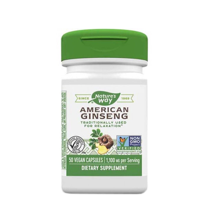 АМЕРИКАНСКИ ЖЕНШЕН капсули 550 мг. 50 броя / NATURE&#039;S WAY AMERICAN JINSENG