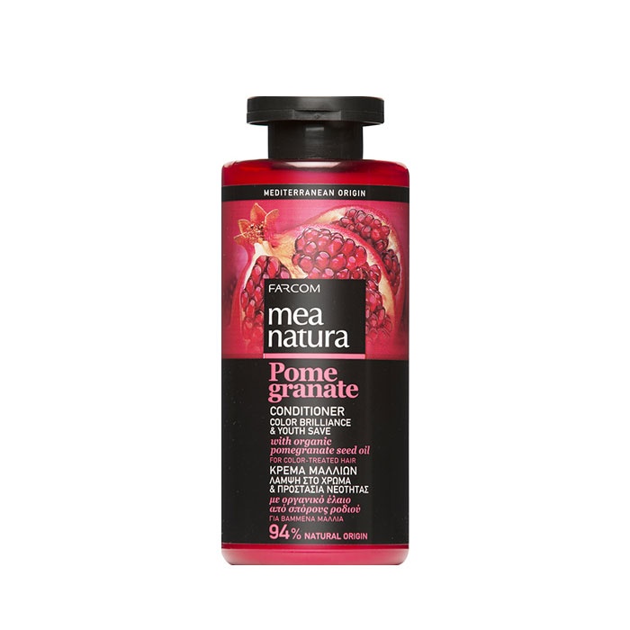 МЕА НАТУРА БАЛСАМ ЗА БОЯДИСАНА И ТРЕТИРАНА КОСА С НАР 300 мл. / MEA NATURA POMEGRANATE CONDITIONER COLOR BRILLIANCE &amp; YOUTH SAVE 300 ml.