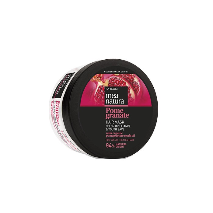МЕА НАТУРА МАСКА ЗА БОЯДИСАНА И ТРЕТИРАНА КОСА С НАР 250 мл. / MEA NATURA POMEGRANATE HAIR MASK COLOR BRILLIANCE &amp; YOUTH SAVE 250 ml.