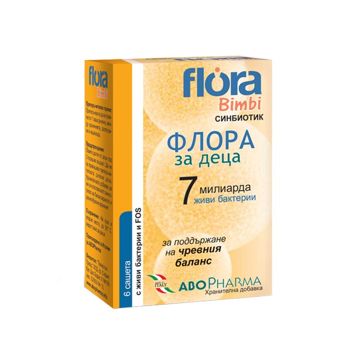 АБОФАРМА ФЛОРА БИМБИ 7 ЗА ДЕЦА саше 6 броя / ABOPHARMA FLORA BIMBI 7