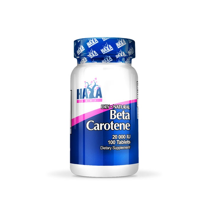 ХАЯ ЛАБС НАТУРАЛ БЕТА КАРОТИН таблетки 20 000 IU 100 броя / HAYA LABS NATURAL BETA CAROTENE