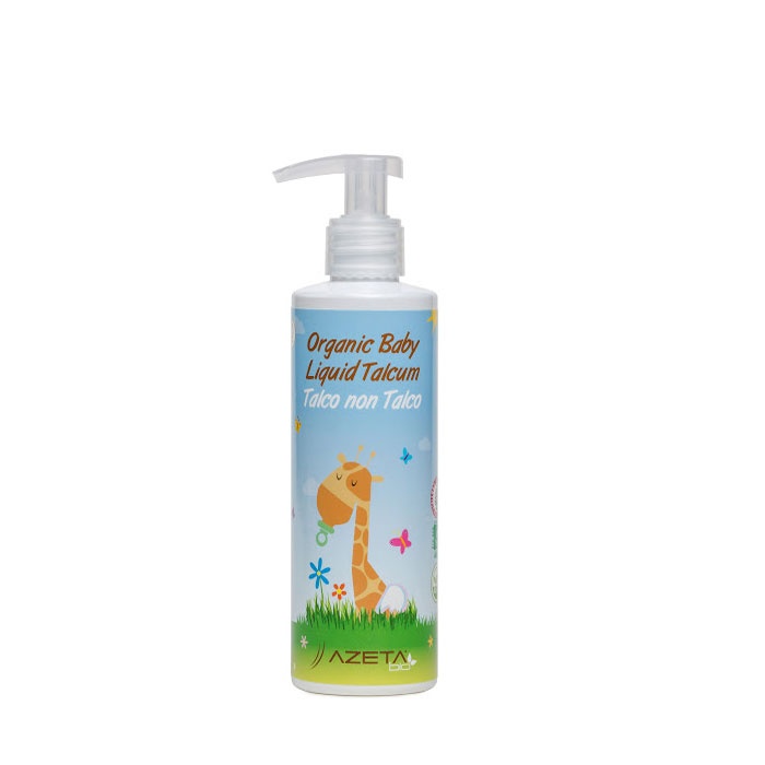 АЦЕТА БИО БЕБЕШКИ ТЕЧЕН ТАЛК 200 мл. / AZETA ORGANIC BABY LIQUID TALCUM