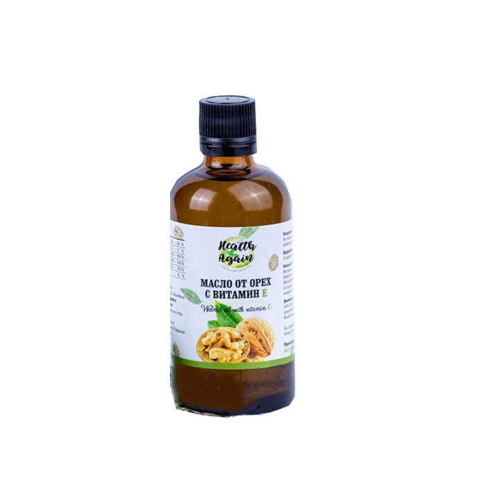 МАСЛО ОТ ОРЕХ + ВИТАМИН Е 100 мл. / HEALTH AGAIN WALNUT OIL WITH VITAMIN E