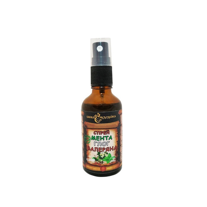 БИЛКА ЧУДОДЕЙКА СПРЕЙ МЕНТА, ГЛОГ, ВАЛЕРЯНА 50 мл. / BILKA CHUDODEIKA SPREY MINT, HAWTHORN, VALERIAN