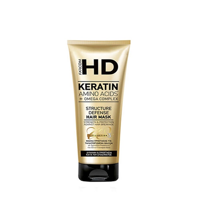 МАСКА С КЕРАТИН СРЕЩУ НАКЪСВАНЕ 250 мл. / FARCOM HD KERATIN HAIR MASK STRUCTURE DEFENSE