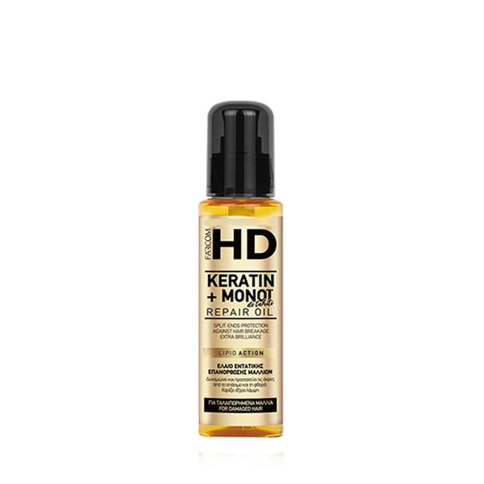ОЛИО ЗА КОСА С КЕРАТИН И МОНОИ 100 мл / FARCOM HD KERATIN REPAIR OIL STRUCTURE DEFENSE
