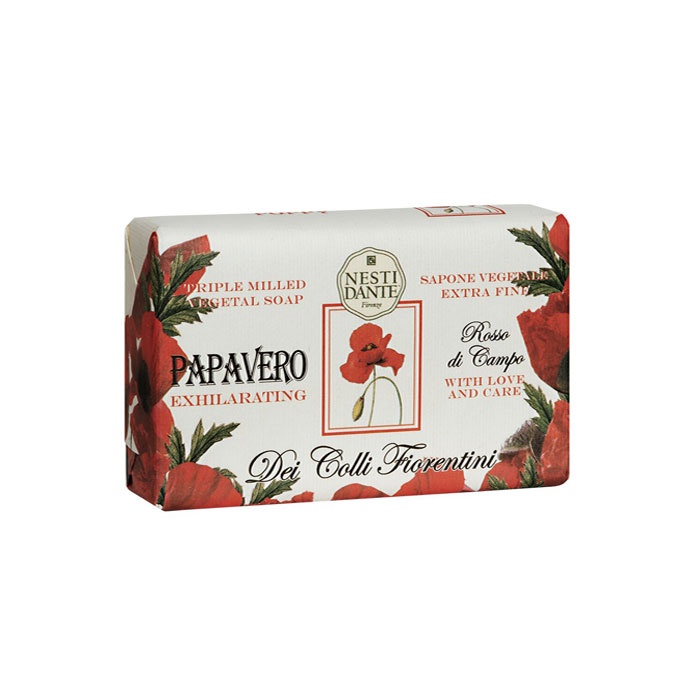 НАТУРАЛЕН САПУН С ЧЕРВЕН МАК 250 гр. / NESTI DANTE DEI COLLI FIORENTINI RED POPPY SOAP