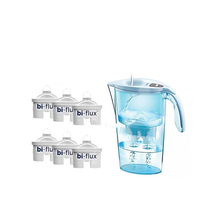 ЛАЙКА КАНА СТРИЙМ+ФИЛТЪР БИ ФЛУКС 6 броя / LAICA WATER FILTER JUG STREAM + FILTER BI FLUX