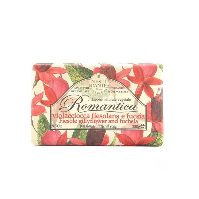 НАТУРАЛЕН САПУН РОМАНТИКА С КАРАМФИЛ И ФУКСИЯ 250 гр. / NESTI DANTE SOAP FIESOLE GILLYFLOWER AND FUCHSIA