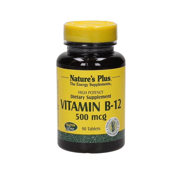 НЕЙЧЪРС ПЛЮС ВИТАМИН Б12 таблетки 500 мкг. 90 броя / NATURES PLUS VITAMIN B 12