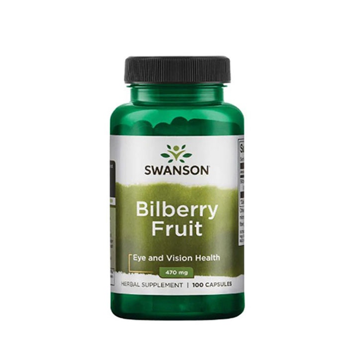 СУОНСЪН ЧЕРНА БОРОВИНКА ПЛОД капсули 470 мг 100 броя / SWANSON BILBERRY FRUIT