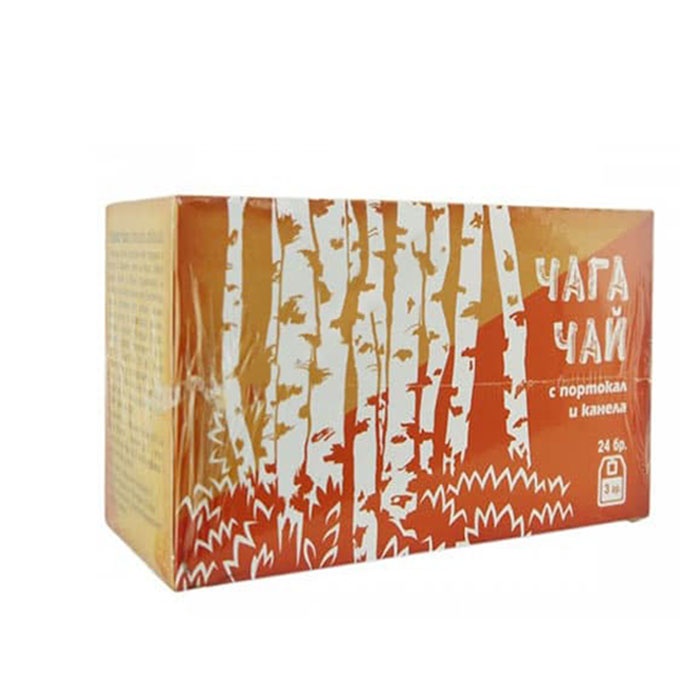 ЧАЙ ФИЛТЪР ЧАГА С ПОРТОКАЛ И КАНЕЛА 24 броя / VERDE VITA CHAGA TEA WITH ORANGE AND CINNAMON