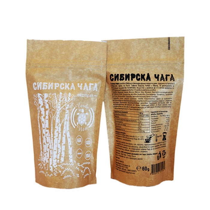 ЕКСТРАКТ ОТ СИБИРСКА ЧАГА 60 гр. / VERDE VITA DRY EXTRACT OF SIBERIAN CHAGA