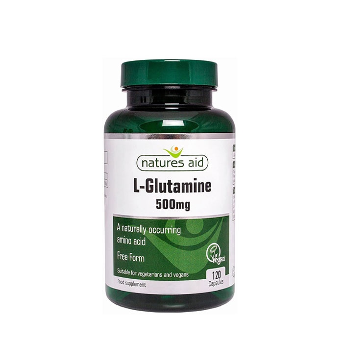 L-ГЛУТАМИН капсули 500 мг. 120 броя / NATURES AID L-GLUTAMINE ...