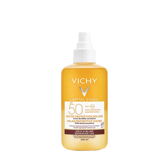 ВИШИ CAPITAL SOLEIL ВОДА ЗА ЛИЦЕ И ТЯЛО ЗА ПОДОБРЯВАНЕ НА ТЕНА SPF50 200 мл. / VICHY CAPITAL SOLEIL SOLAR PROTECTIVE WATER SPF50