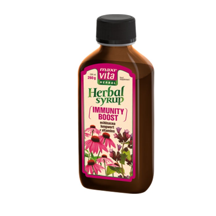 МАКСИ ВИТА БИЛКОВ СИРОП ЗА ИМУНАТА СИСТЕМА 200 мл. / MAXI VITA HERBAL SYRUP IMMUNITY BOOST