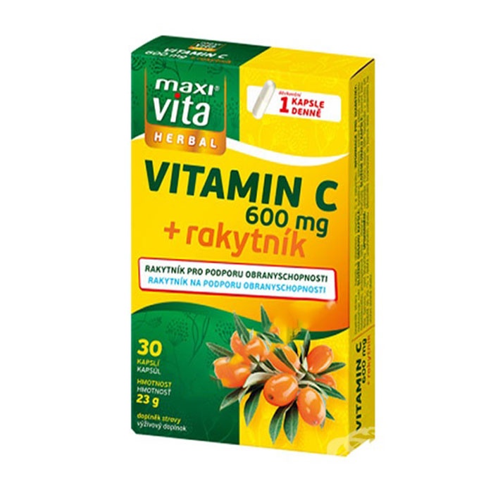 МАКСИ ВИТА ВИТАМИН C+ОБЛЕПИХА капсули 30 броя / MAXI VITA VITAMIN C + SEA BUCKTHORN