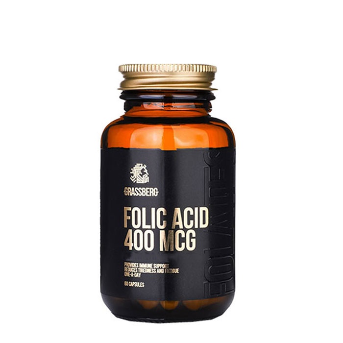 ГРАСБЕРГ ФОЛИЕВА КИСЕЛИНА капсули 400 мкг 60 броя / GRASSBERG FOLIC ACID