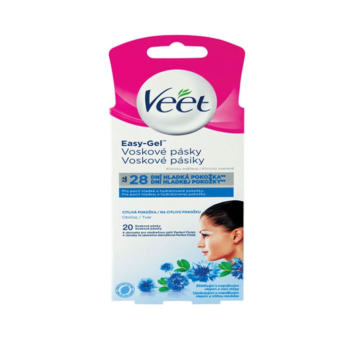 ДЕПИЛИРАЩИ ЛЕНТИ ЗА ЛИЦЕ ЗА ЧУВСТВИТЕЛНА КОЖА 20 броя / VEET HAIR REMOVAL WAX STRIPS SENSITIVE SKIN