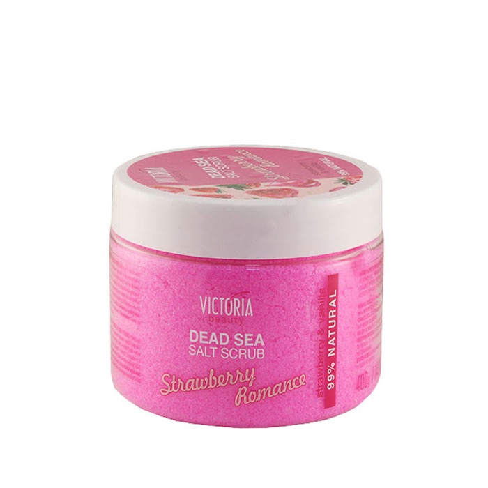 СКРАБ ЯГОДА 400 гр. / VICTORIA BEAUTY STRAWBERRY ROMANCE SALT SCRAB