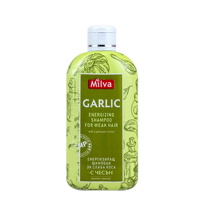 ЕНЕРГИЗИРАЩ ШАМПОАН С ЧЕСЪН ЗА СЛАБА КОСА 200 мл / MILVA ENERGIZING SHMPOO WITH GARLIC FOR WEAK HAIR