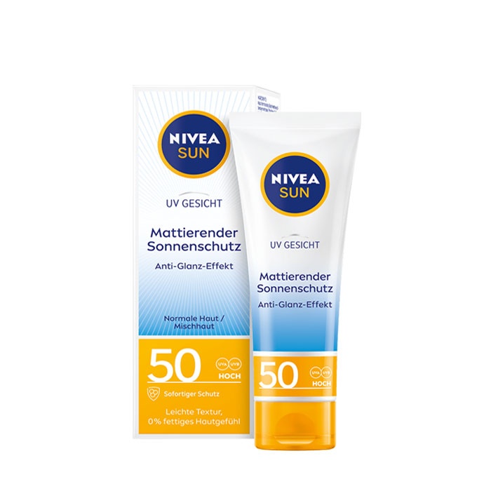 НИВЕА СЛЪНЦЕЗАЩИТЕН КРЕМ ЗА ЛИЦЕ С МАТИРАЩ ЕФЕКТ SPF50 50 мл. / NIVEA SUN MATTING FACE CREAM SPF50
