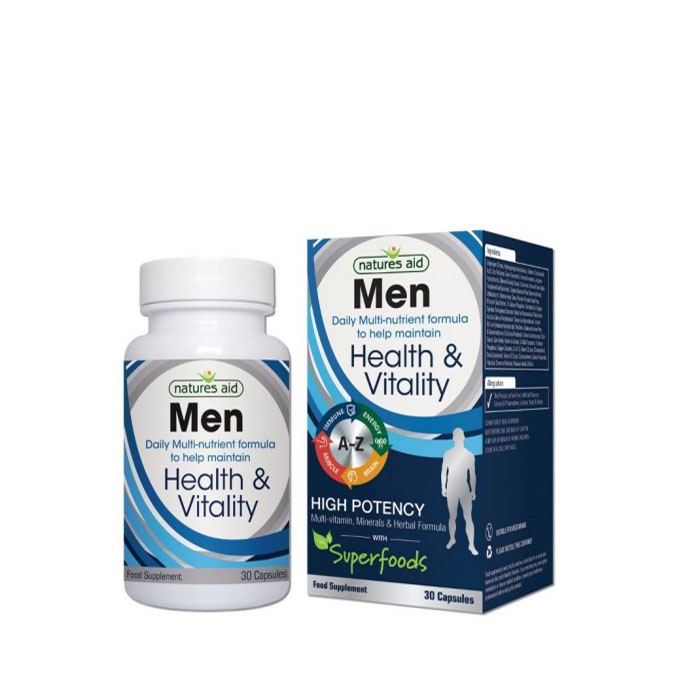 МУЛТИВАМИНИ И МИНЕРАЛИ ЗА МЪЖЕ капсули 30 броя / NATURES AID MULTIVITAMINS AND MINERALS FOR MENS