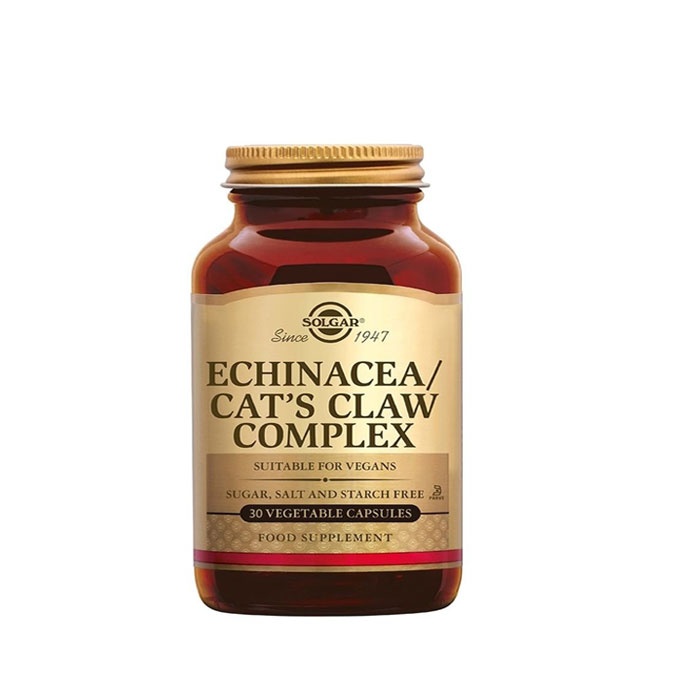 СОЛГАР ЕХИНАЦЕЯ/КОТЕШКИ НОКЪТ КОМПЛЕКС капсули 30 броя / SOLGAR ECHINACEA CATS CLAW COMPLEX