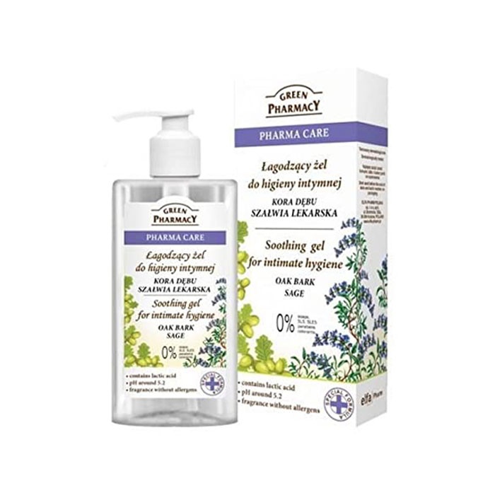 ИНТИМЕН ГЕЛ С ДЪБОВА КОРА И ГРАДИНСКИ ЧАЙ 300 мл. / GREEN PHARMACY SOOTHING GEL FOR INTIMATE HYGIENE