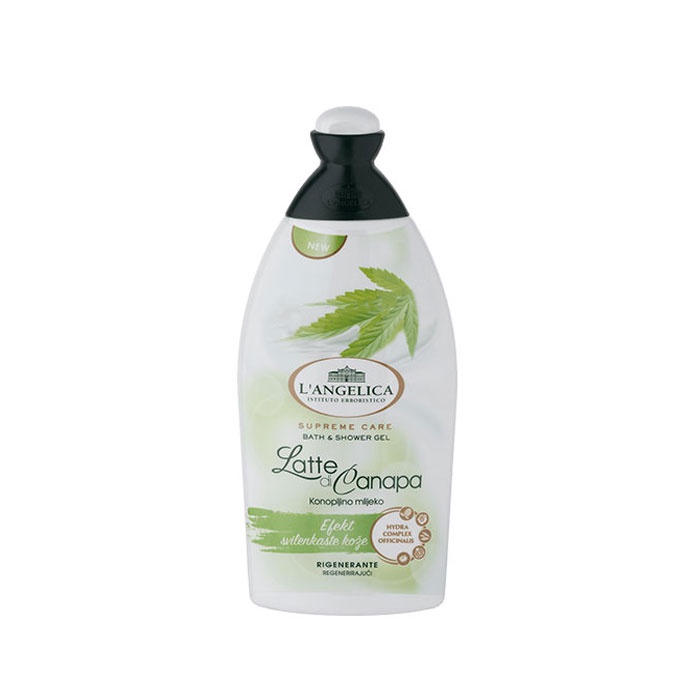 ДУШ ГЕЛ С КОНОПЕНО МЛЯКО 500 мл. / LANGELICA BATH AND SHOWER GEL HEMP MILK