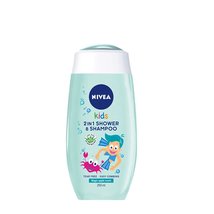 НИВЕА КИДС ШАМПОАН И ДУШ ГЕЛ 2 В 1 ЗА МОМЧЕТА 250 мл. / NIVEA KIDS 2 IN 1 SHOWER &amp; SHAMPOO