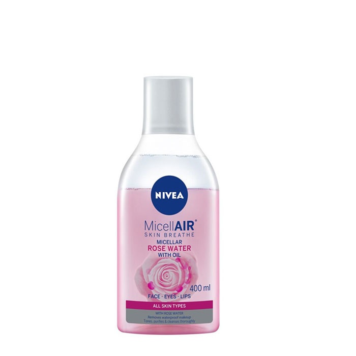 НИВЕА ДВУФАЗНА РОЗОВА МИЦЕЛАРНА ВОДА С МАСЛО 400 мл. / NIVEA MICELLAIR MICELLAR ROSE WATER WITH OIL