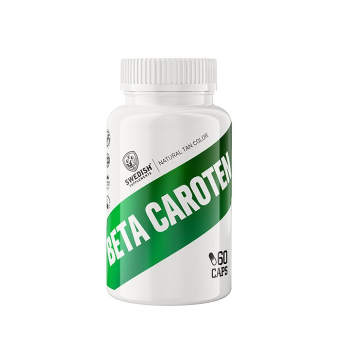 БЕТА КАРОТИН капсули 60 броя / SWEDISH SUPPLEMENTS BETA CAROTENE NATURAL TAN COLOR