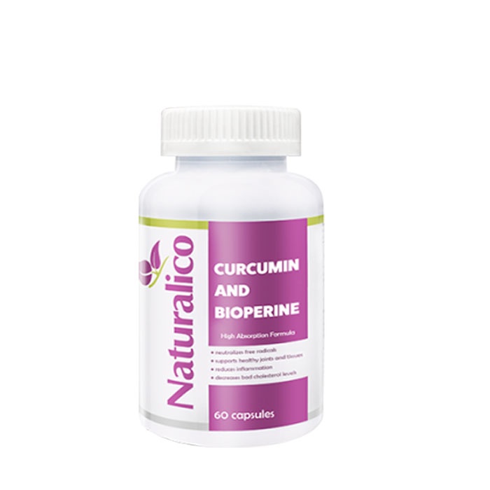 НАТУРАЛИКО КУРКУМИН+БИОПЕРИН капсули 60 броя / NATURALICO CURCUMIN AND ...