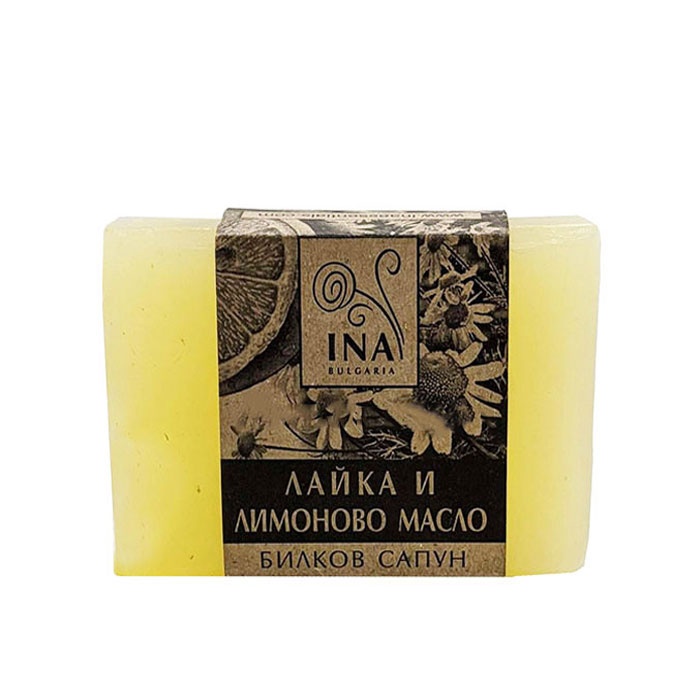БИЛКОВ САПУН ЛАЙКА И ЛИМОНОВО МАСЛО ИНА ЕСЕНШЪЛС 105 гр. / INA ESSENTIALS HERBAL SOAP CHAMOMILE AND LEMON OIL