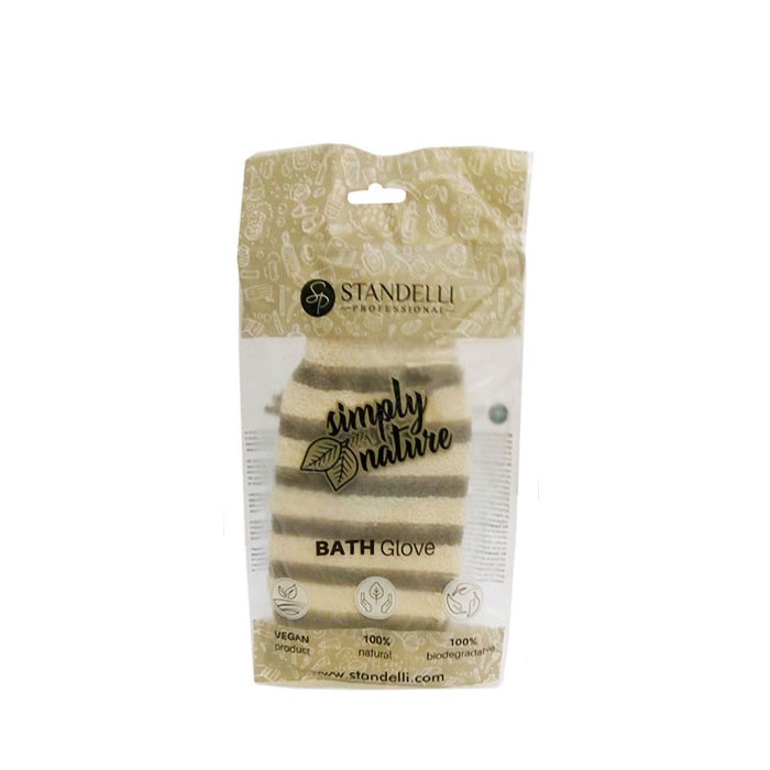 РЪКАВИЦА ЗА БАНЯ ПАМУК И ЛЕН / STANDELLI SIMPLY NATURE BATH GLOVE COTTON AND LINEN