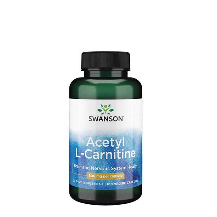 СУОНСЪН АЦЕТИЛ L - КАРНИТИН капсули 500 мг 100 броя / SWANSON ACETYL L - CARNITINE