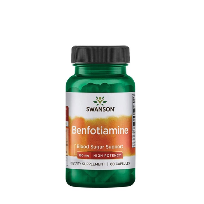 СУОНСЪН БЕНФОТИАМИН кaпсули 160 мг. 60 броя / SWANSON ULTRA HIGH-POTENCY BENFOTIAMINE