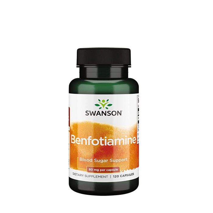 СУОНСЪН БЕНФОТИАМИН кaпсули 80 мг. 120 броя / SWANSON ULTRA BENFOTIAMINE