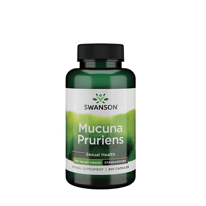 СУОНСЪН МУКУНА ПРУРИЕНС (КАДИФЕН БОБ) капсули 350 мг 200 броя / SWANSON MUCUNA PRURIENS VELVET BEAN