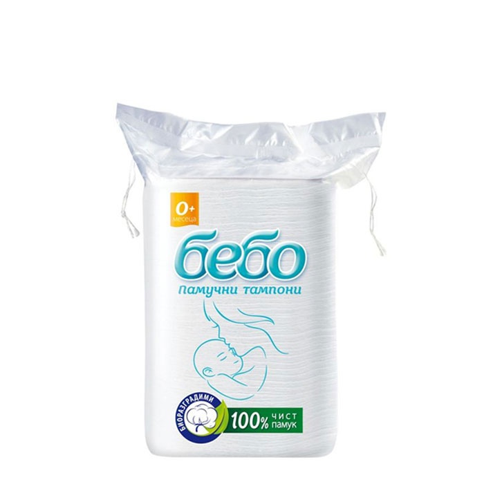 ПАМУЧНИ ТАМПОНИ БЕБО 40 броя / BEBO COTTON TAMPONS