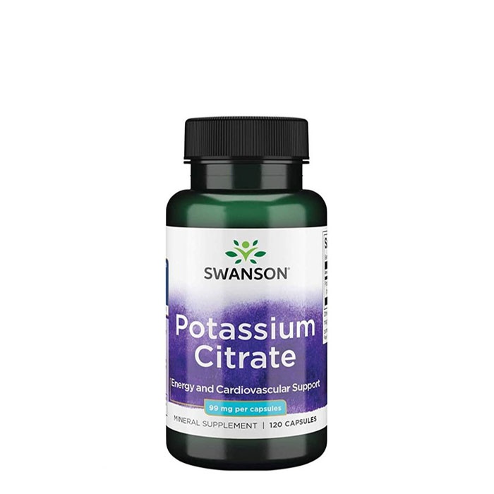 СУОНСЪН КАЛИЕВ ЦИТРАТ капсули 99 мг 120 броя SWU395 / SWANSON POTASSIUM CITRATE