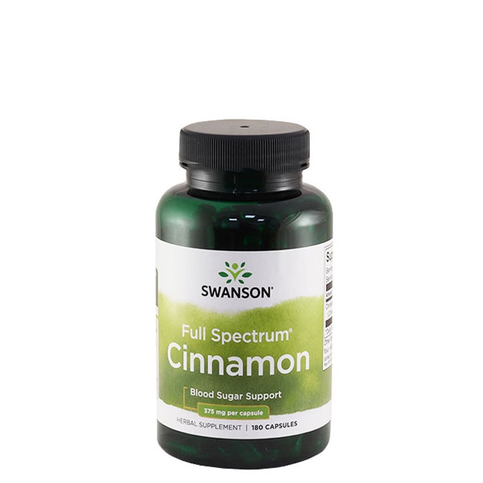 СУОНСЪН КАНЕЛА ФУЛ СПЕКТРУМ капсули 375 мг 180 броя / SWANSON FULL SPECTRUM CINNAMON