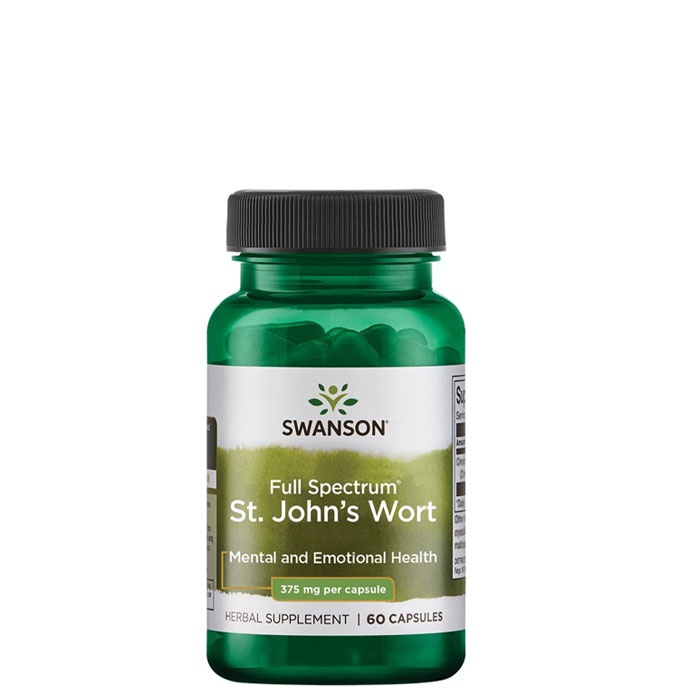 СУОНСЪН ЖЪЛТ КАНТАРИОН капсули 375 мг 60 броя SW1352 / SWANSON ST. JOHN&#039;S WORT