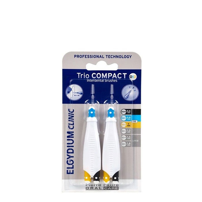 ЧЕТКА ЗА ЗЪБИ ЕЛГИДИУМ КЛИНИК ТРИО КОМПАКТ ИНТЕРДЕНТАЛНА 012 / ELGYDIUM CLINIC TRIO COMPACT INTERDENTAL BRUSHES