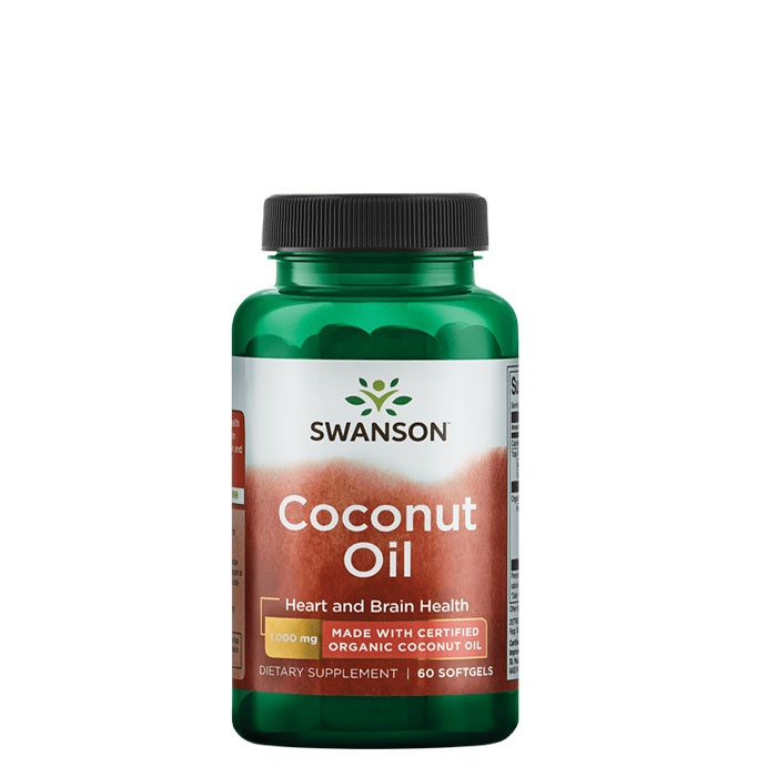 СУОНСЪН КОКОСОВО МАСЛО капсули 60 броя / SWANSON COCONUT OIL EFA