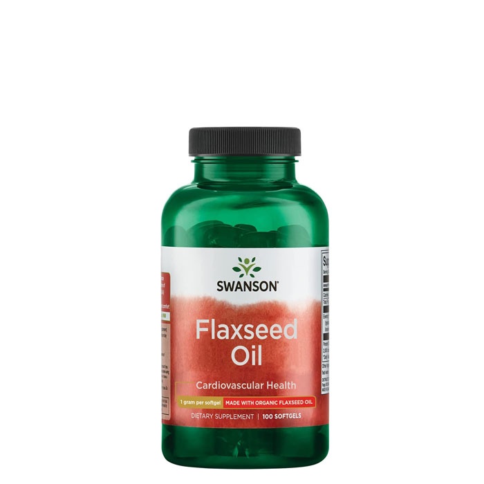 СУОНСЪН ЛЕНЕНО МАСЛО капсули 1000 мг. 100 броя / SWANSON FLAXSEED OIL
